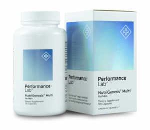 Our choice for best multivitamins for men UK: Performance Lab NutriGenesis Multi for Men 