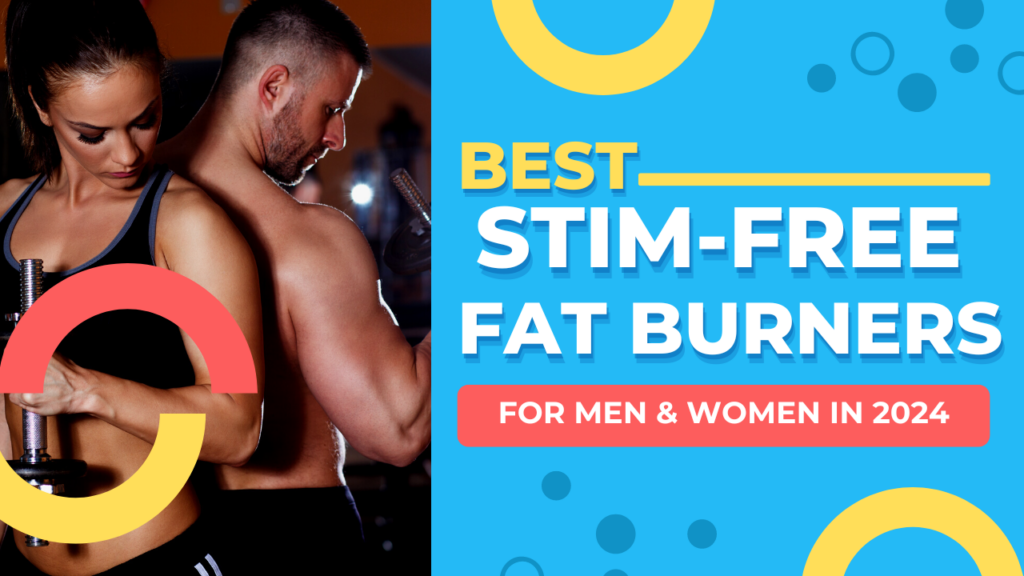 Woman and man exercising advertising the best stim-free fat burners UK in 2024