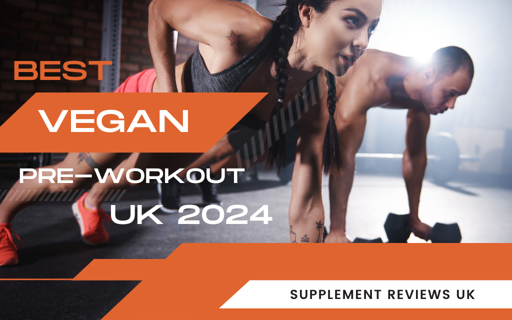 Couple working out, advertising the best vegan pre-workouts UK 2024