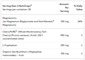 Performance Lab Sleep ingredients