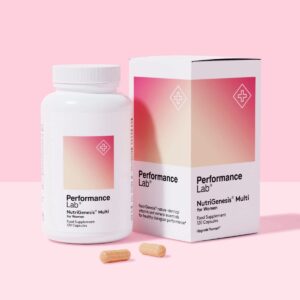 A bottle of Performance Lab NutriGenesis Multivitamin