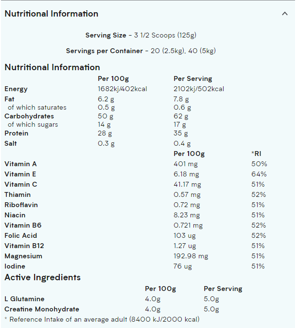 Myprotein Extreme Gainer Blend Review Supplement Reviews Uk