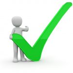 A checkmark for Wellbeing and Stress-Relief