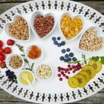 Plate of nuts, seeds and fruits