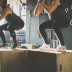 Couple working out