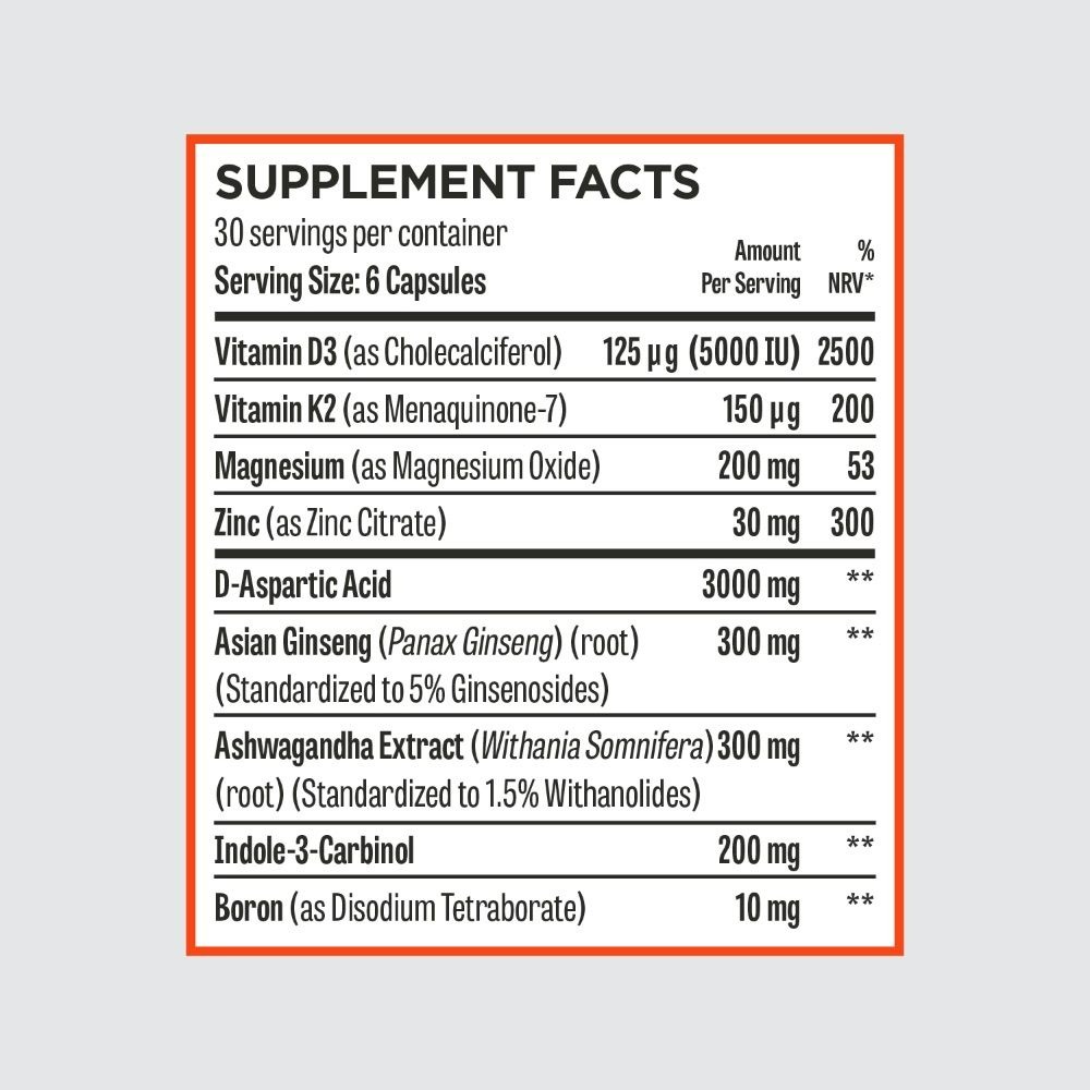 Hunter Test Supplement Facts