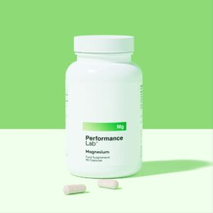 A bottle of Performance Lab Magnesium
