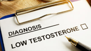 A doctor's form with the words low testosterone