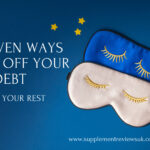 two eye masks and the words 10 Proven Ways to Pay Off your Sleep Debt
